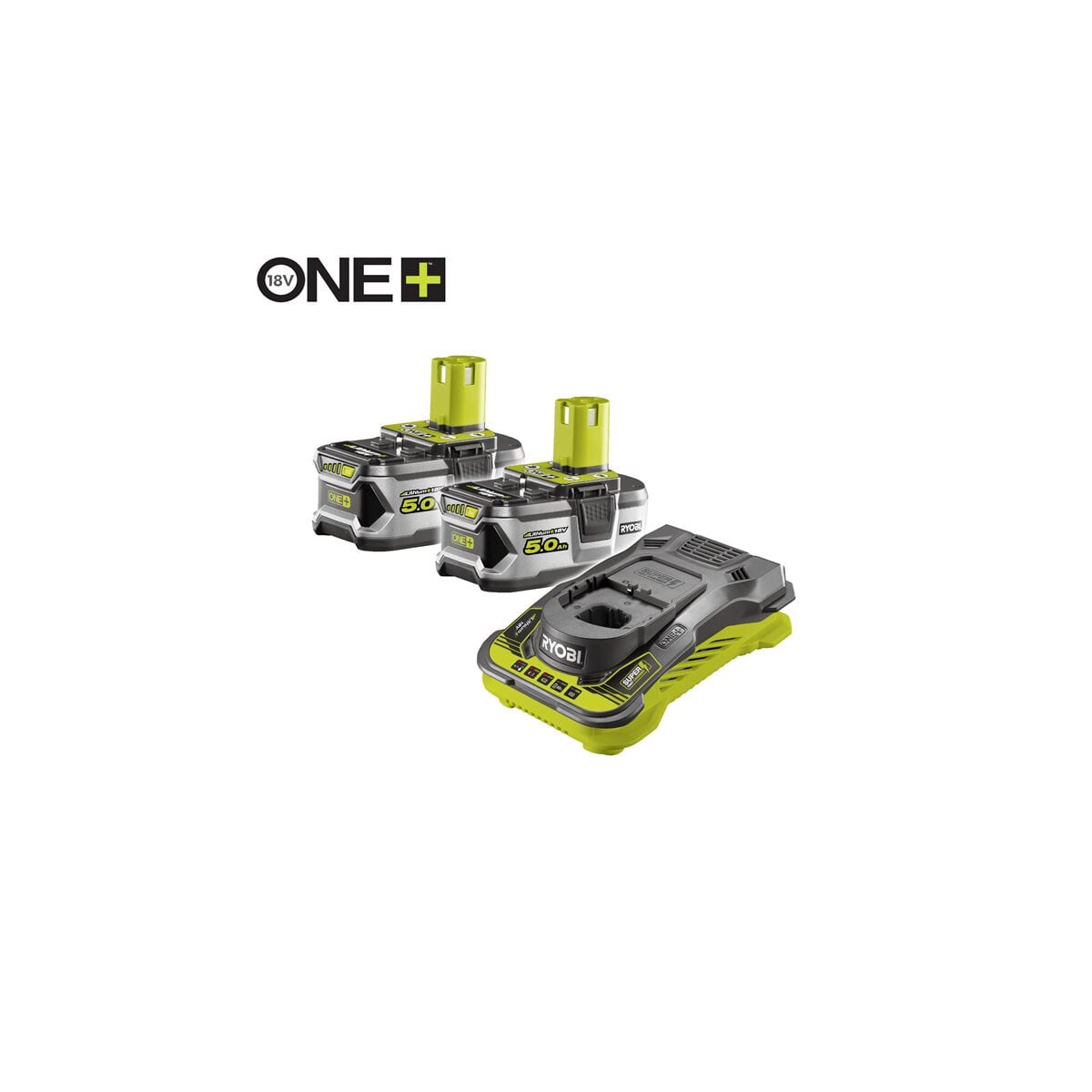 RYOBI - 18V ONE+ Akku- Starterset 2x5Ah (RC18150-250) (51330