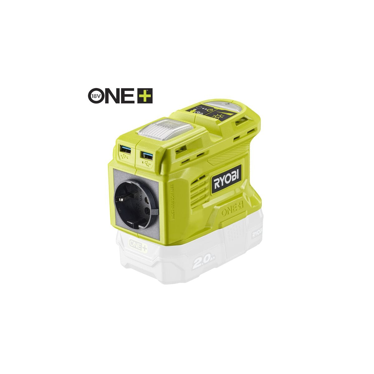 RYOBI - 18 V ONE+ Akku-Wechselrichter/ Lader RY18BI150B-0 (5