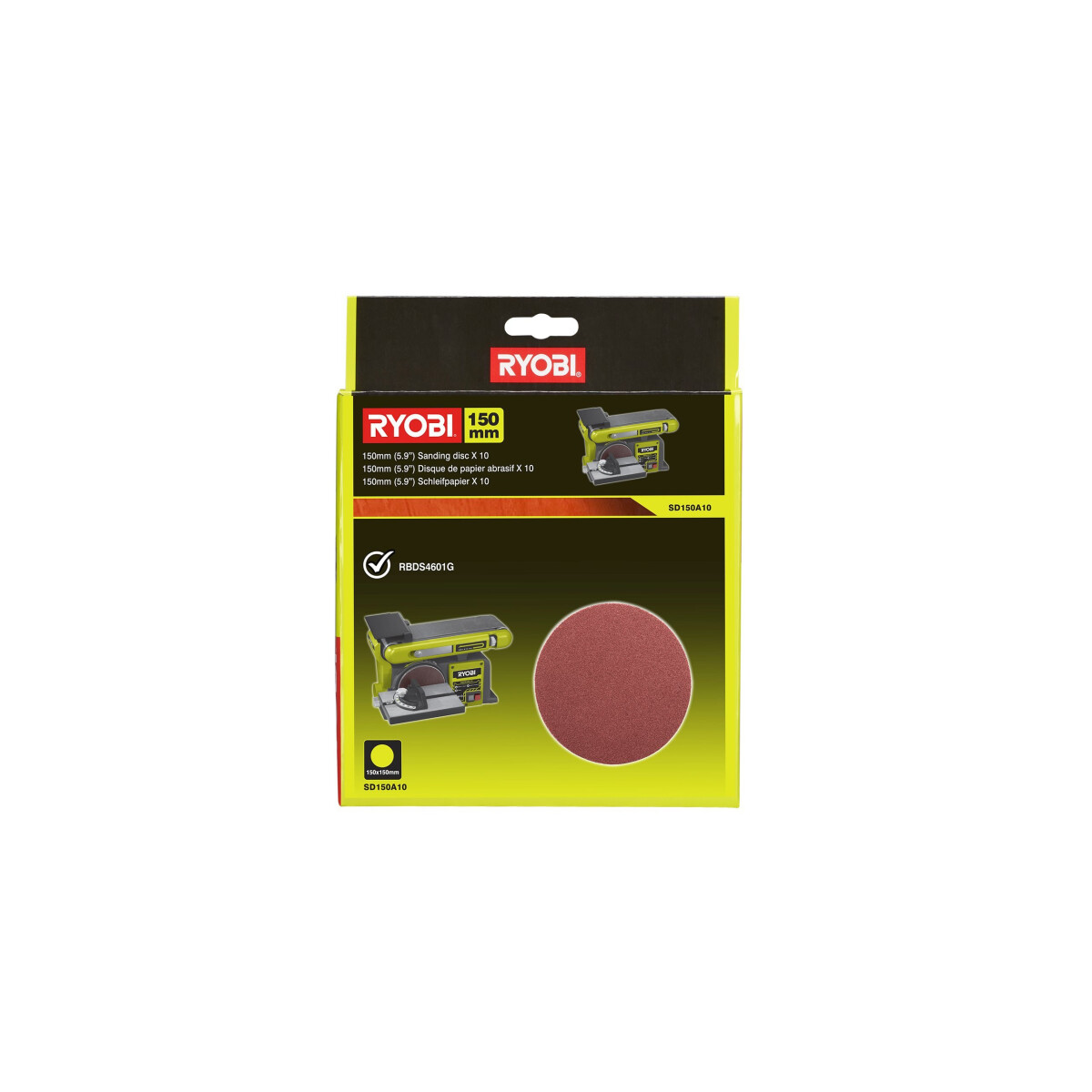 RYOBI - Schleifpapier Ø150mm 10er box