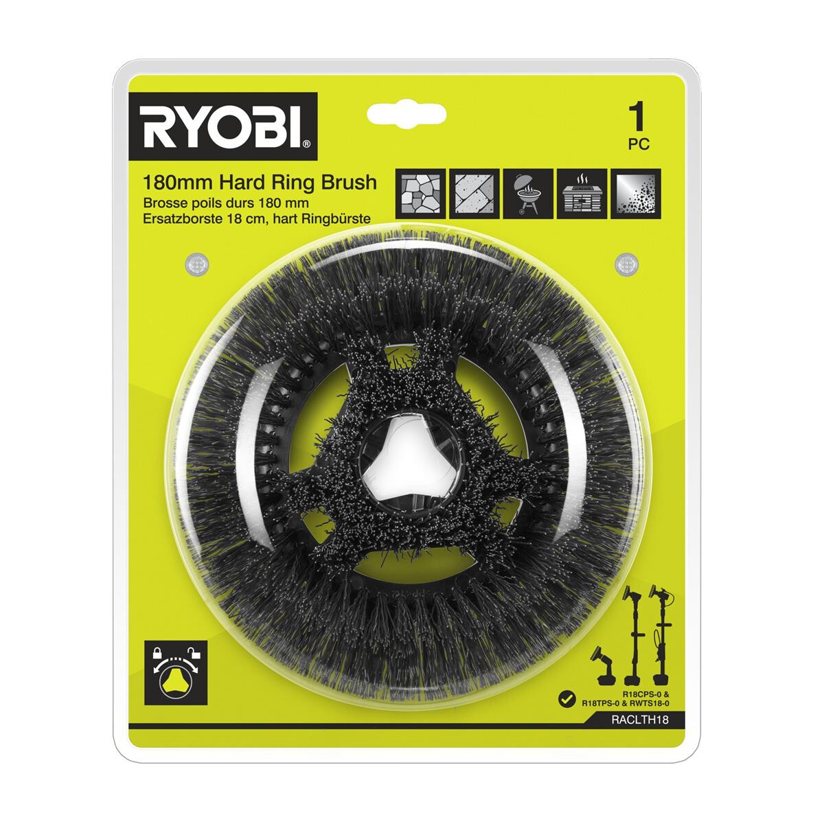 RYOBI - Ersatzbürste hart RACLTH18  box