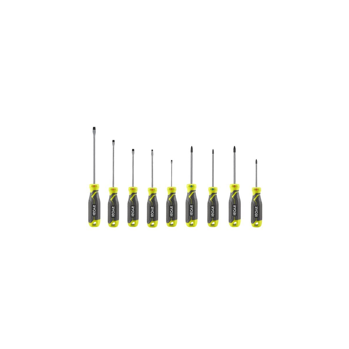 RYOBI - Schraubendreher-Set 9tlg. SL/PH/PZ magnetisch (RHSDS