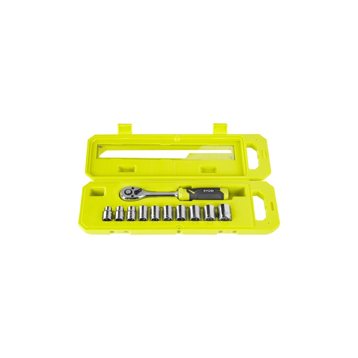 RYOBI - Steckschlüssel-Set 3/8" Ratsche, 11tlg. (R