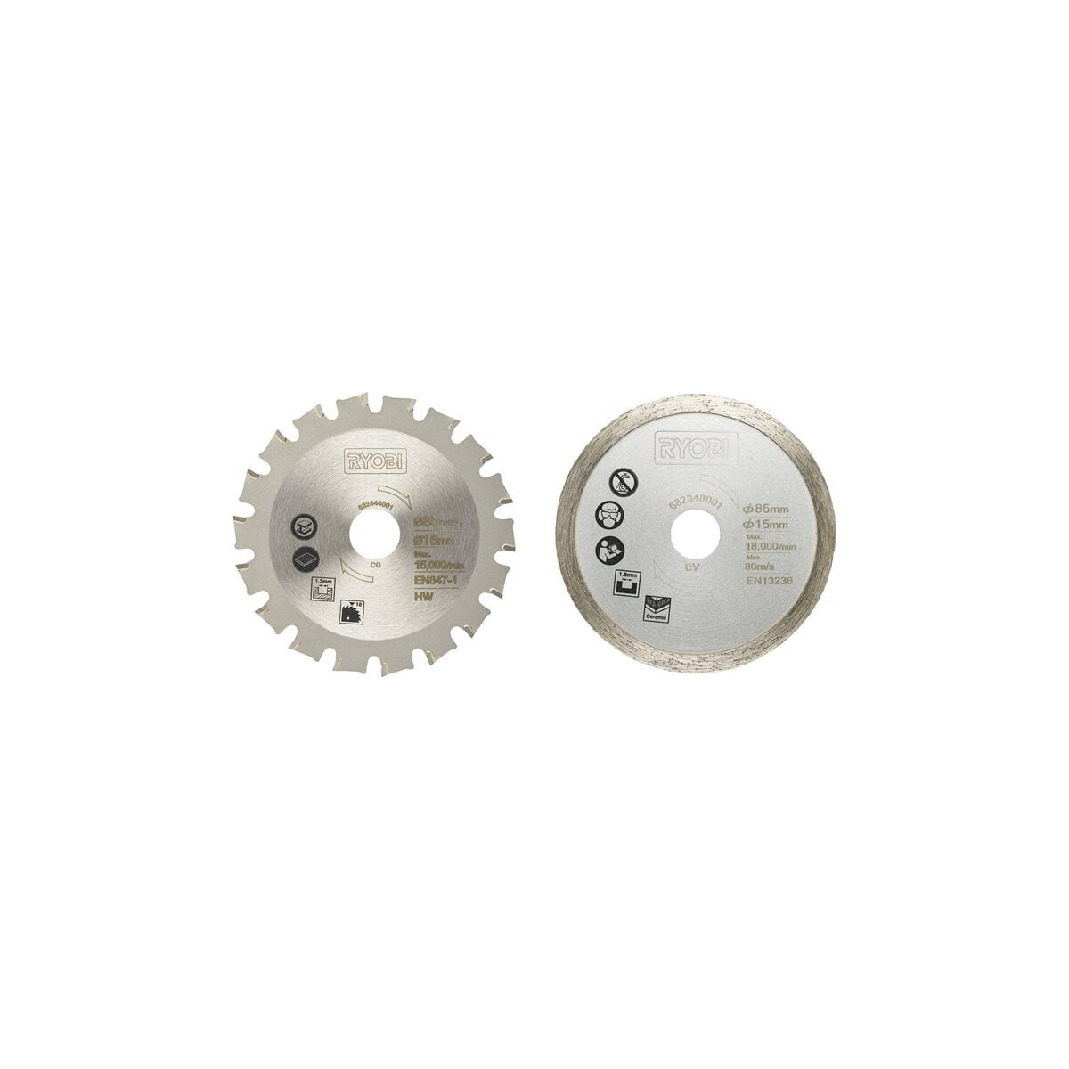 RYOBI - Multimaterialsägeblätter 85mm 2er-Set (RAK