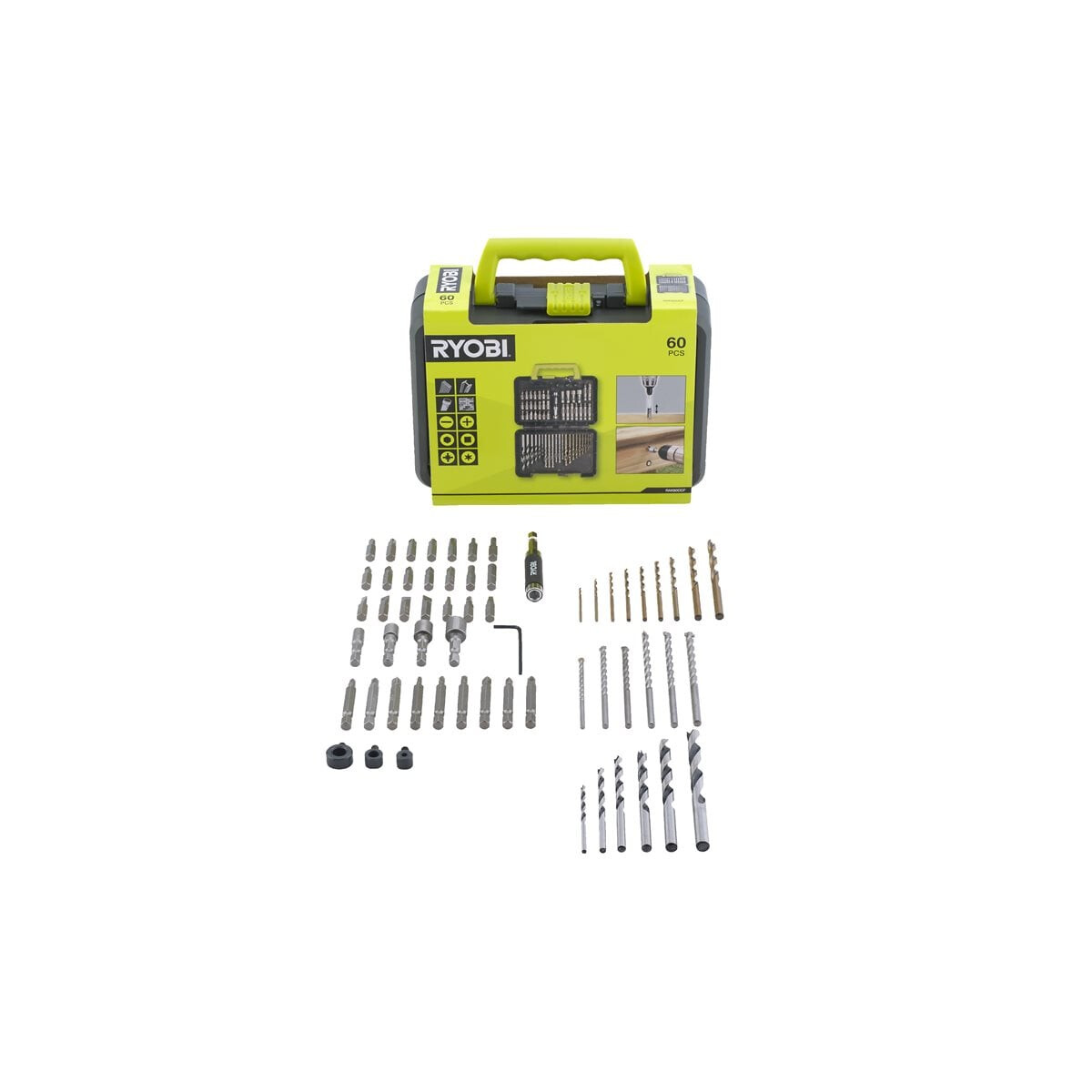 RYOBI - Zubehör - Set Bohren & Schrauben 60tlg. RAK