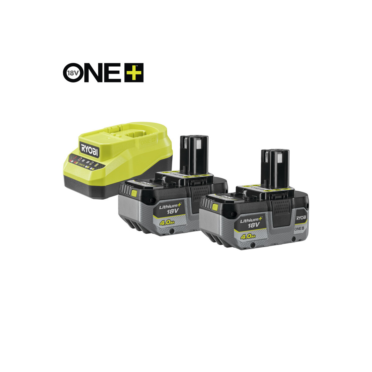 RYOBI - 18V ONE+ Akku- Starterset 2x4Ah  box